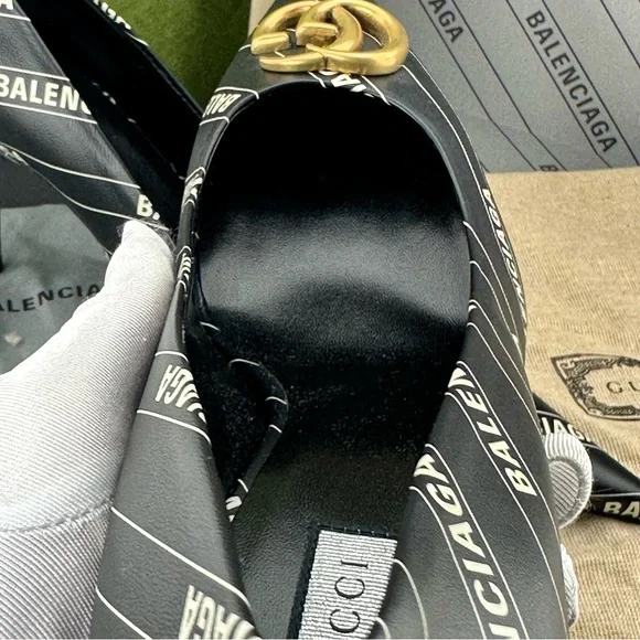 RARE! Sale! Gucci x Balenciaga Leather Heels NEW IN BOX WITH SHOE BAGS - Picture 12 of 12